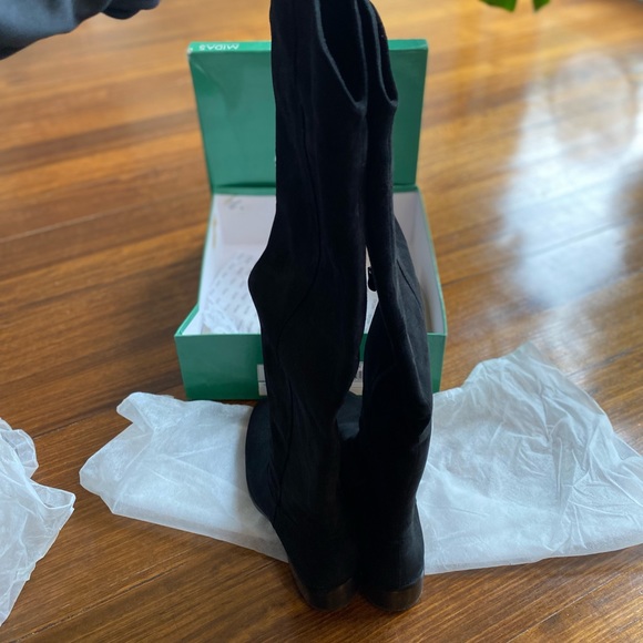 Midas Black Suede over the knee boots size 37 brand new - Picture 6 of 10